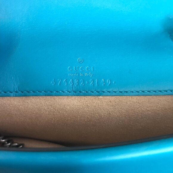 GUCCI Velvet Super Mini Dionysus Shoulder Bag Peacock Blue - Picture 12 of 15
